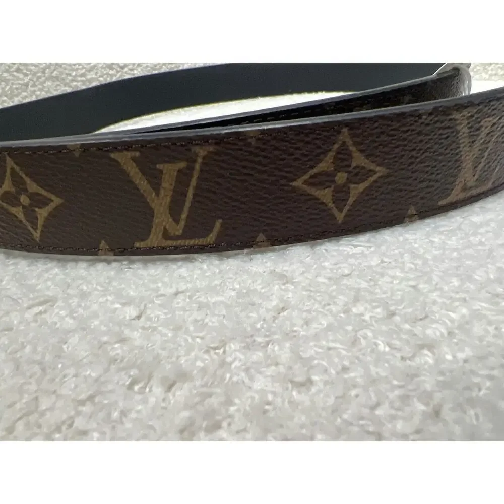 Louis Vuitton Monogram Belt with Gold LV Buckle - Like New